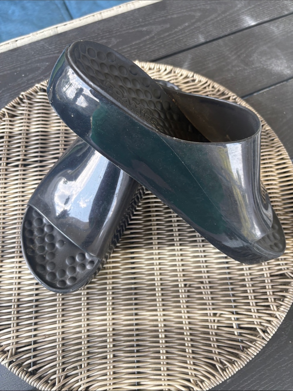 Sketchers Foamies Black Jelly Slide Sandals